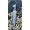 РАМЗЕС авторський ніж ручної роботи майстра Leo Knife, сталь к390 в ламінаті з нержавіючого дамаску, 63 HRC, купити замовити в Україні